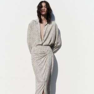 NWT Zara Oversized Animal Print Shirt